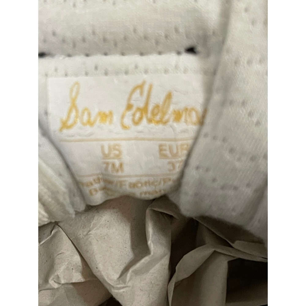 Sam Edelman Layla Women's Sneakers White Black Suede Gum Sole Size 7M - Picture 7 of 7